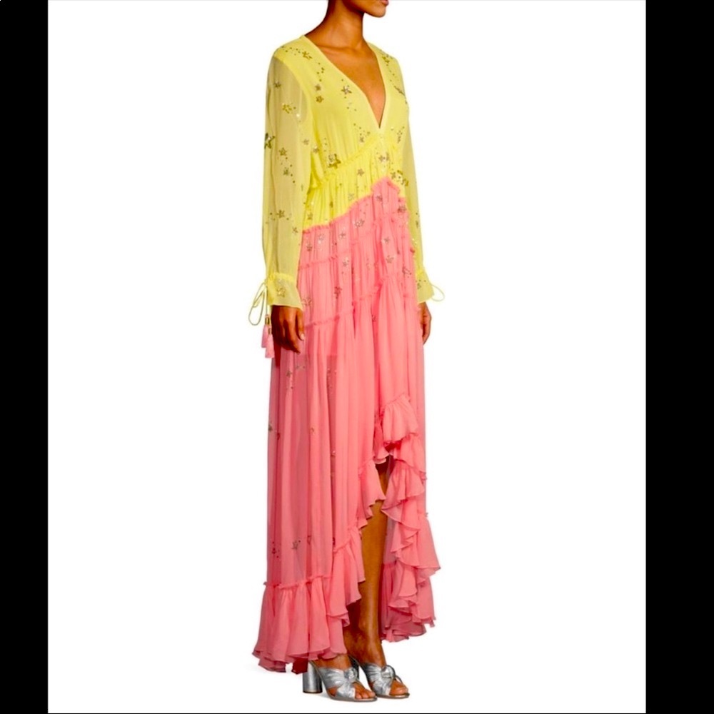 New! Exclusive Rococo Sand V-neck Ruffle Dress 💖 - Picture 5 of 6